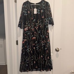 Maladia Floral Dress, Size Medium